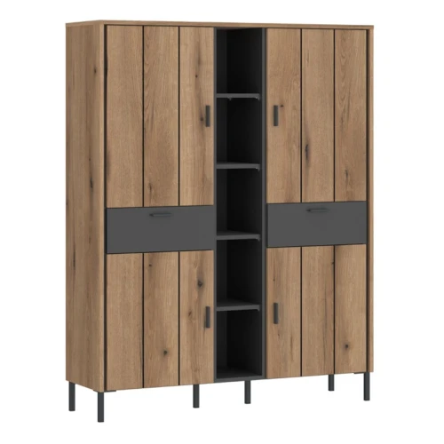 Arundel Wardrobe 4 Door 2 Drawer in Oak