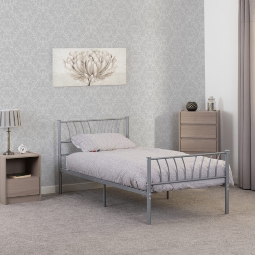 Harlow 3' Bed Silver