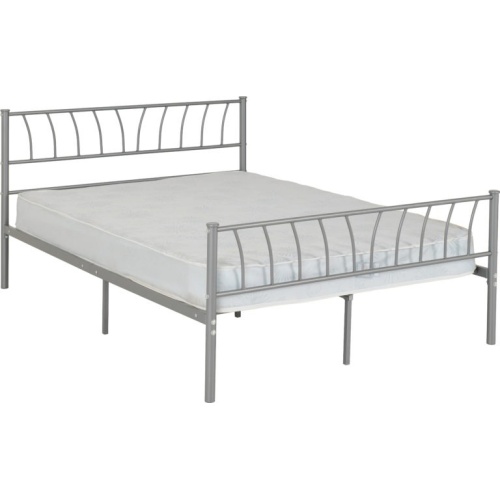 Harlow 4'6 Bed Silver