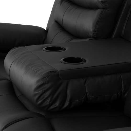 Black 3x2 Recliner Suite