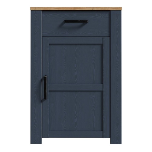 Boho 1 Door 1 Drawer Shoe Cabinet Navy - Image 3