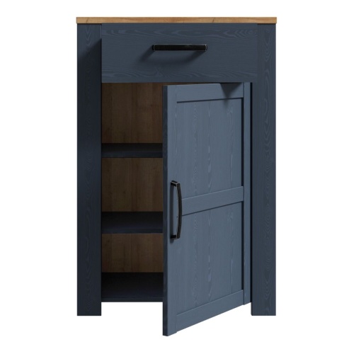 Boho 1 Door 1 Drawer Shoe Cabinet Navy - Image 5