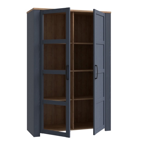 Boho LED 2 Display Cabinet Navy - Image 4