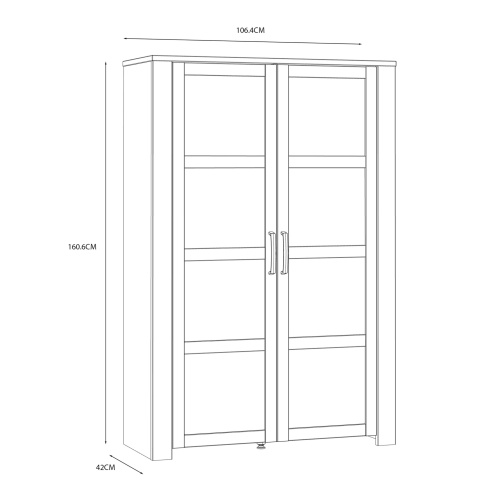 Boho LED 2 Display Cabinet Navy - Image 6