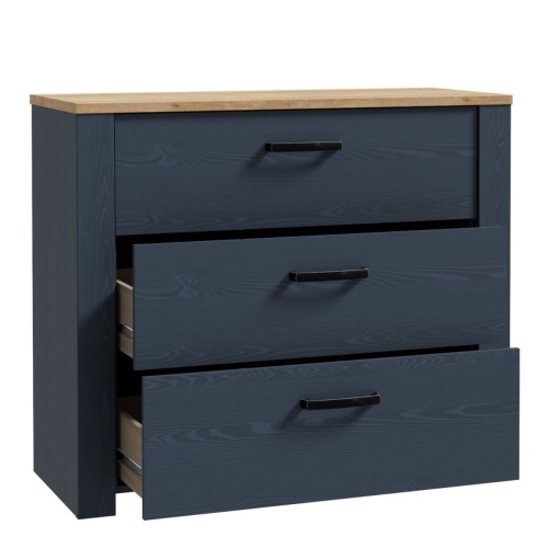 Boho 3 Drawer Chest Navy - Image 4