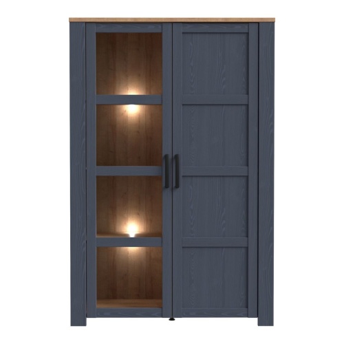 Boho LED 2 Display Cabinet Navy - Image 3