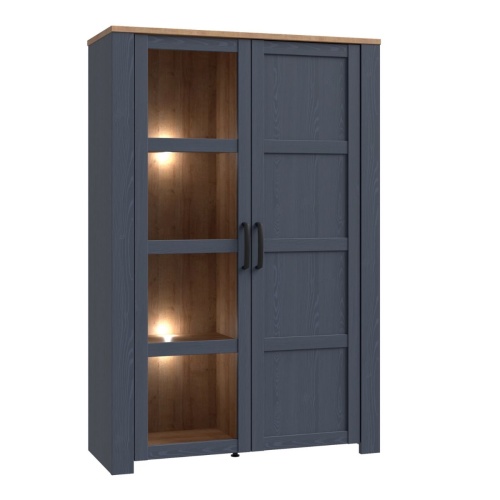 Boho-LED-2-Display-Cabinet-Navy.jpg IW Furniture | Free Delivery