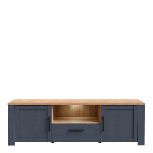 Boho LED 2 Door 1 Drawer TV Unit Navy - Image 3