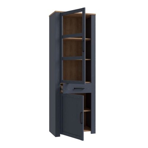 Boho LED Narrow Display Cabinet Navy - Image 6