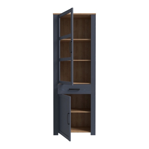 Boho LED Narrow Display Cabinet Navy - Image 7