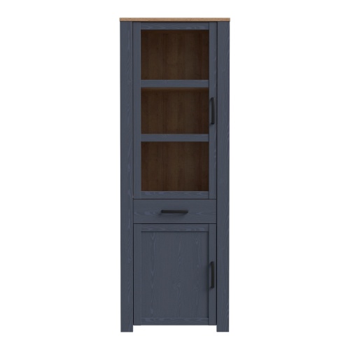 Boho Narrow Display Cabinet Navy - Image 3