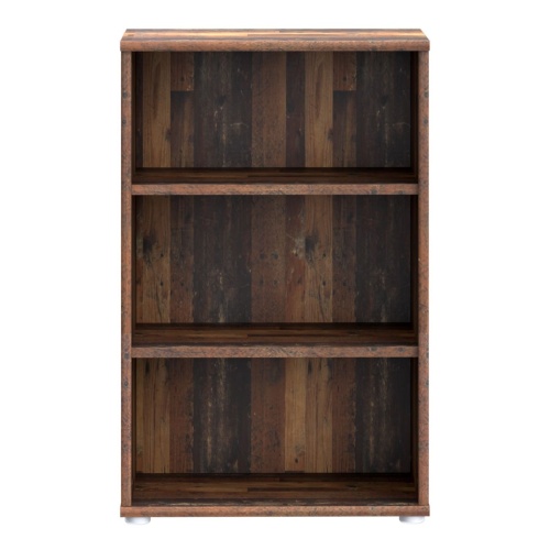 Essential-Low-Narrow-2-Shelf-Bookcase-in-Vintage-Oak1.jpg IW Furniture | Free Delivery