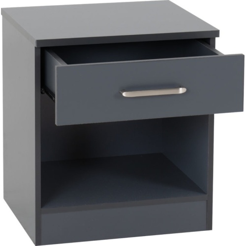 Dakota 1 Drawer Bedside DG