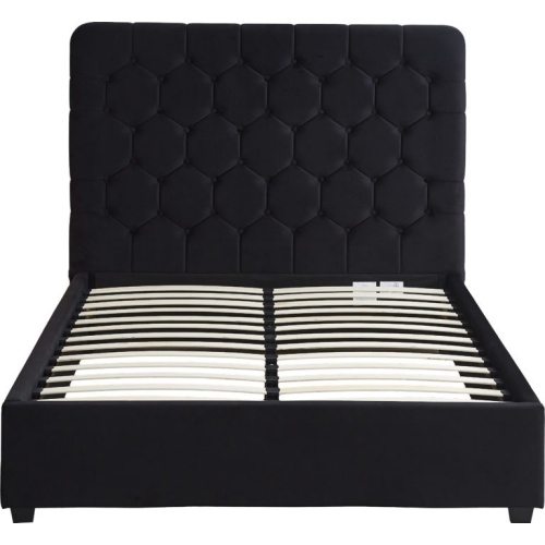 Madison 4-6 Bed Black Velvet Fabric